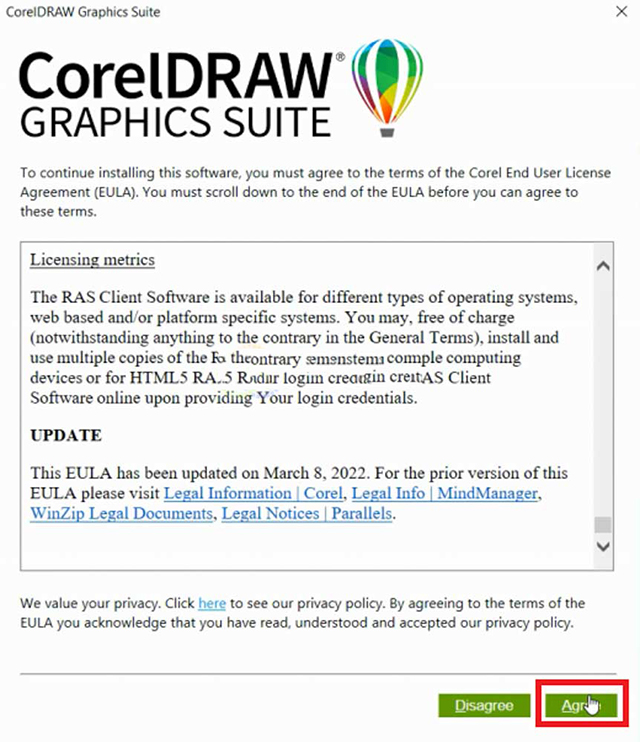 Hướng dẫn cài đặt phần mềm Coreldraw 2022 - Bước 7