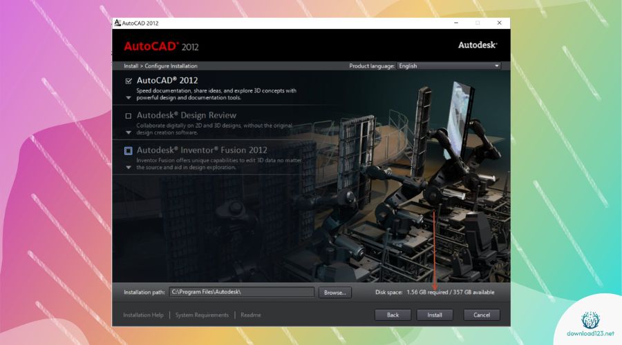 Hướng dẫn cài đặt AutoCAD 2012 - 4